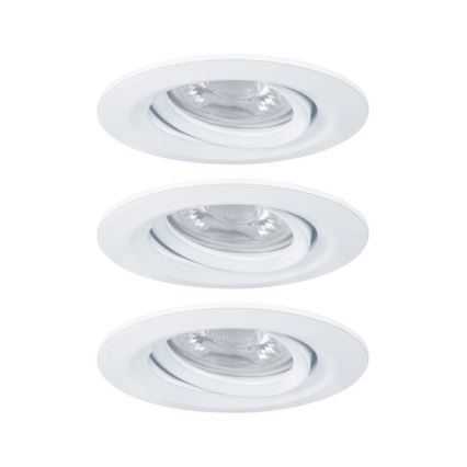 Paulmann 92971 - ZESTAW 3x LED/4,2W IP23 Ściemnialna łazienkowa oprawa wpuszczana NOVA 230V
