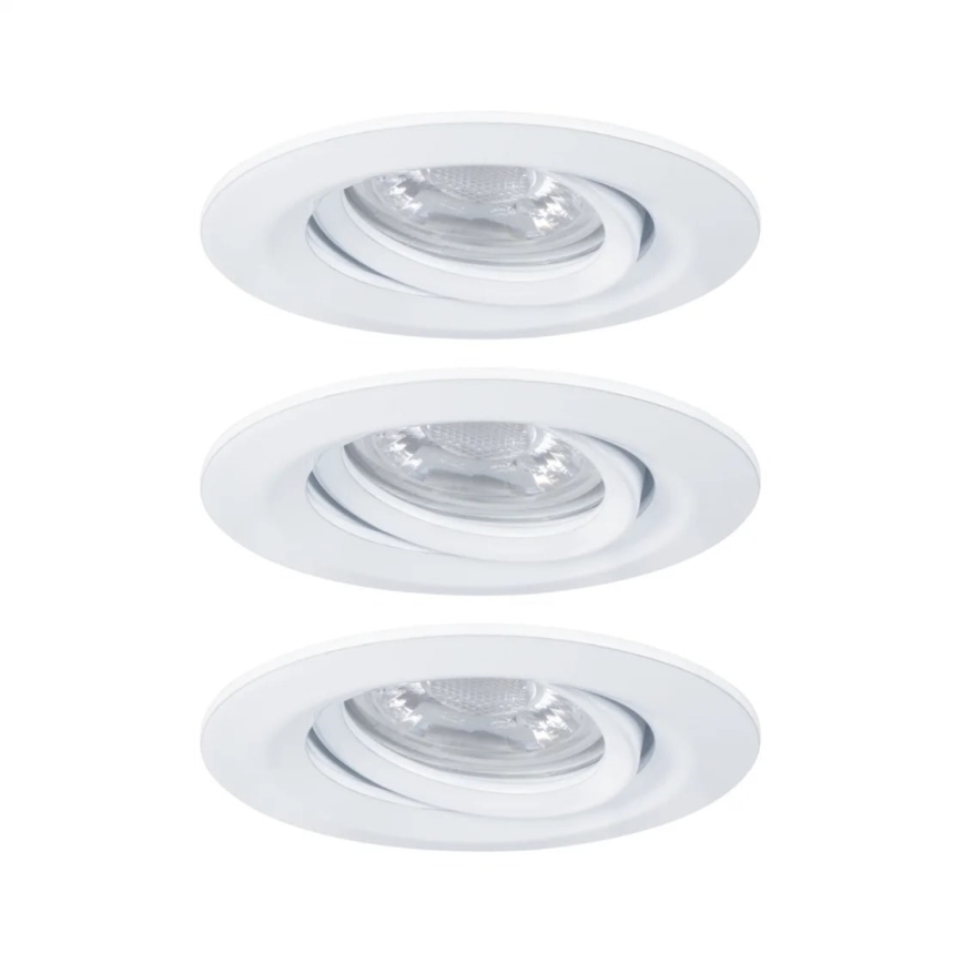 Paulmann 92971 - ZESTAW 3x LED/4,2W IP23 Ściemnialna łazienkowa oprawa wpuszczana NOVA 230V
