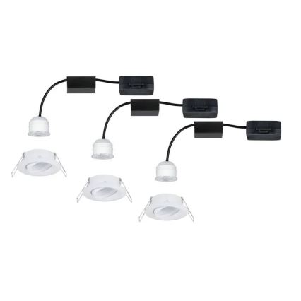 Paulmann 92971 - ZESTAW 3x LED/4,2W IP23 Ściemnialna łazienkowa oprawa wpuszczana NOVA 230V