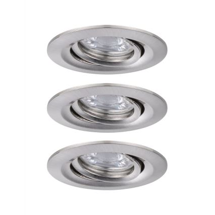 Paulmann 92973 - ZESTAW 3xLED/4,2W IP23 Ściemnialne oświetlenie łazienkowe COIN 230V