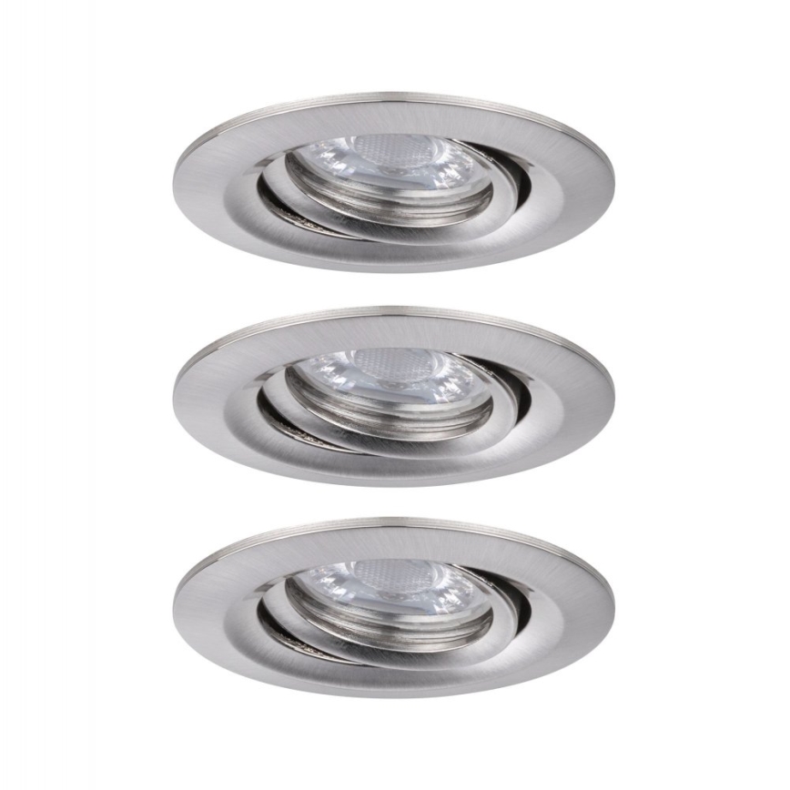 Paulmann 92973 - ZESTAW 3xLED/4,2W IP23 Ściemnialne oświetlenie łazienkowe COIN 230V