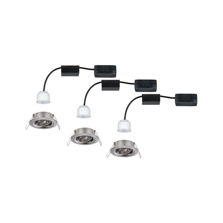 Paulmann 92973 - ZESTAW 3xLED/4,2W IP23 Ściemnialne oświetlenie łazienkowe COIN 230V