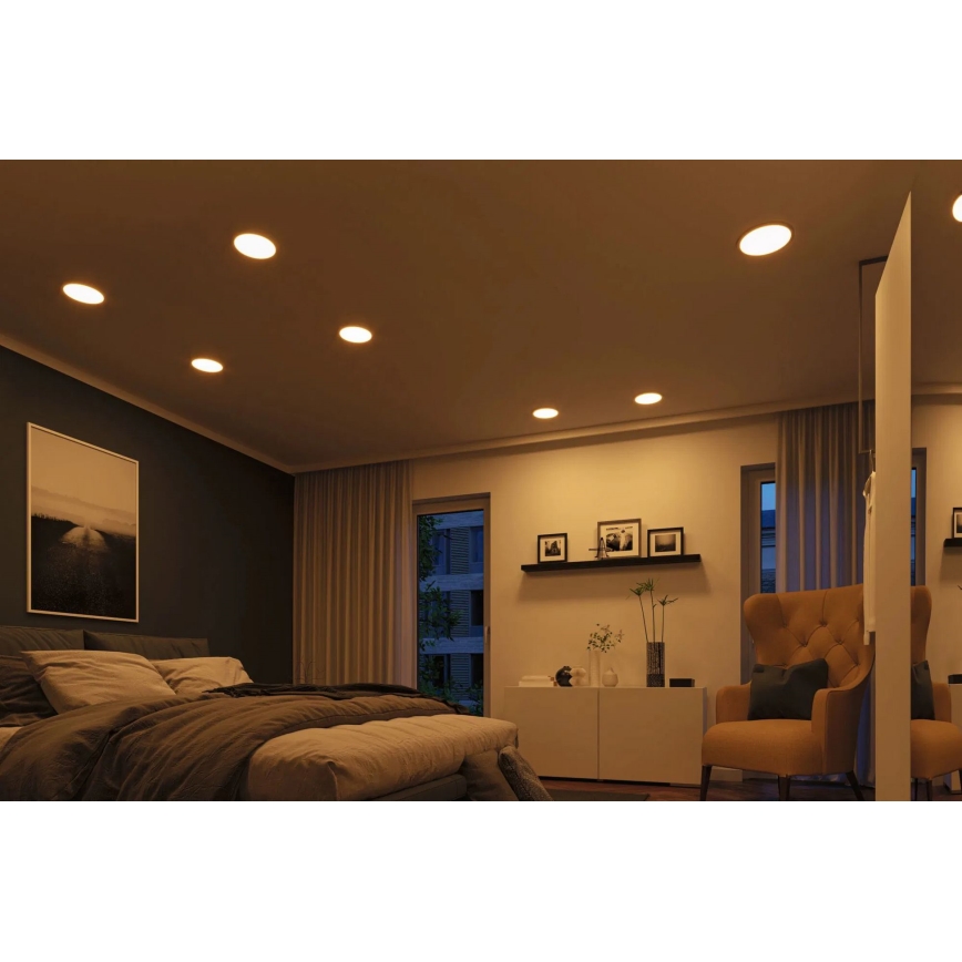 Paulmann 92992 - LED/16W IP44 Wpuszczana oprawa sufitowa do łazienki AREO 230V 2000/3000/4000K Ø 23 cm matowy chrom
