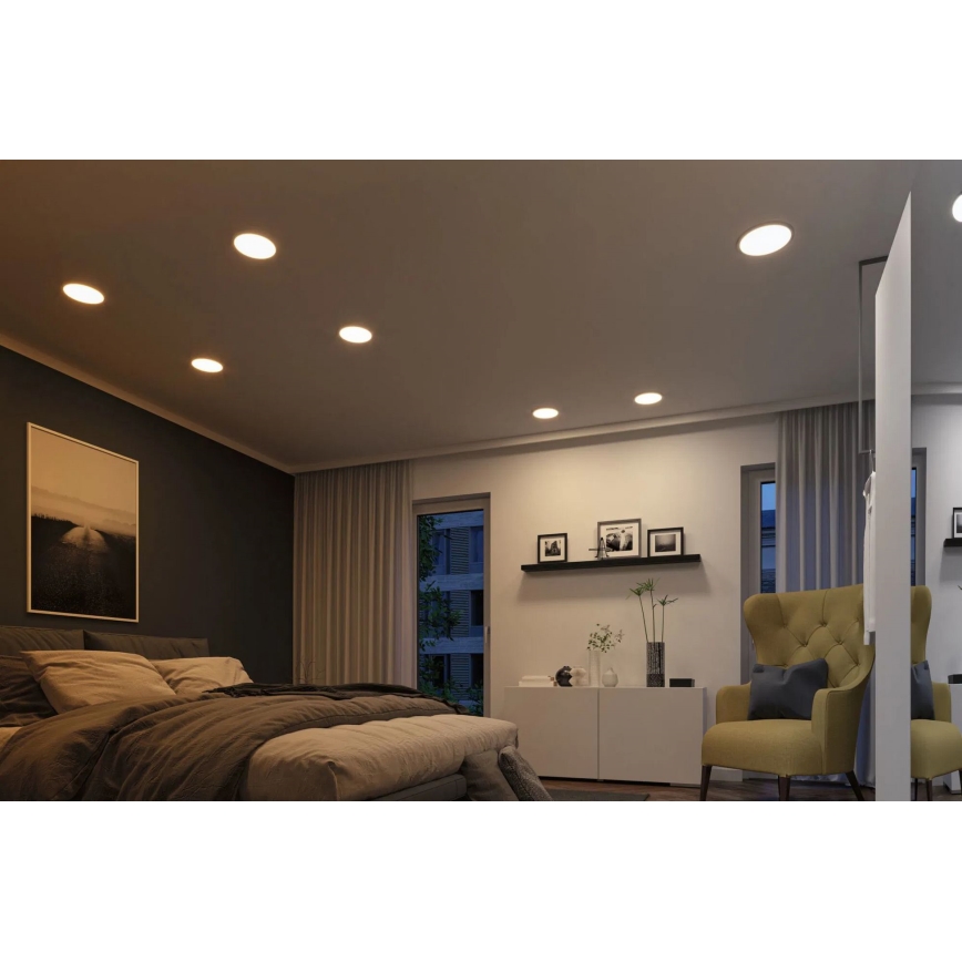 Paulmann 92992 - LED/16W IP44 Wpuszczana oprawa sufitowa do łazienki AREO 230V 2000/3000/4000K Ø 23 cm matowy chrom