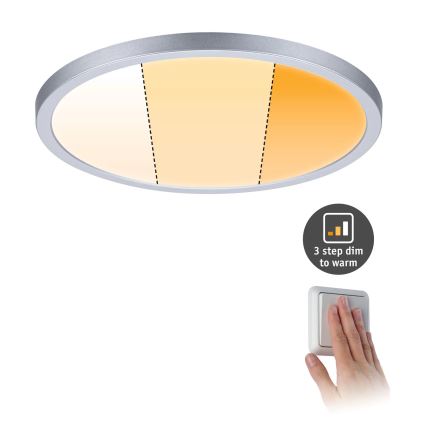 Paulmann 92992 - LED/16W IP44 Wpuszczana oprawa sufitowa do łazienki AREO 230V 2000/3000/4000K Ø 23 cm matowy chrom