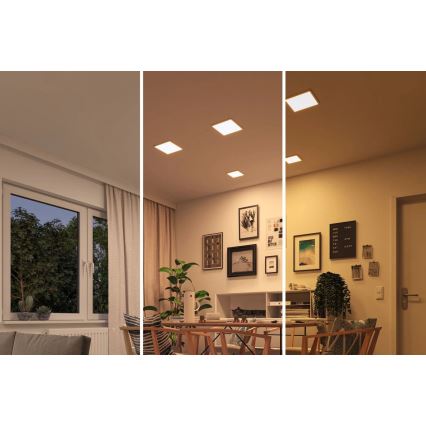Paulmann 92993 - LED/13W IP44 Wpuszczana oprawa sufitowa do łazienki AREO 230V 2000/3000/4000K 17,5x17,5 cm biała
