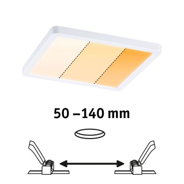 Paulmann 92993 - LED/13W IP44 Wpuszczana oprawa sufitowa do łazienki AREO 230V 2000/3000/4000K 17,5x17,5 cm biała