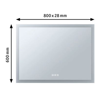 Paulmann 93013 - LED/22W IP44 Ściemniane lustro łazienkowe z podświetleniem 230V  2700/4000/6500K