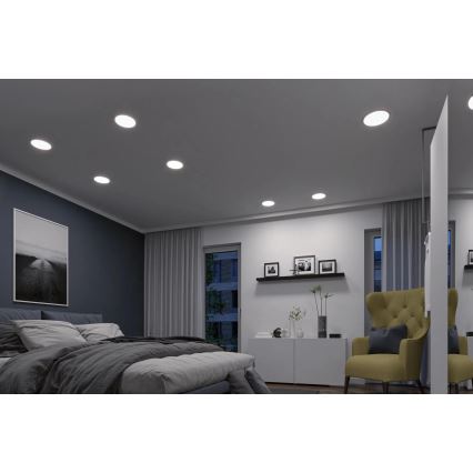 Paulmann 93046 - LED/16W IP44 ściemnialna łazienkowa oprawa wpuszczana AREO 230V 3000-6500K śr. 23 cm matowy chrom