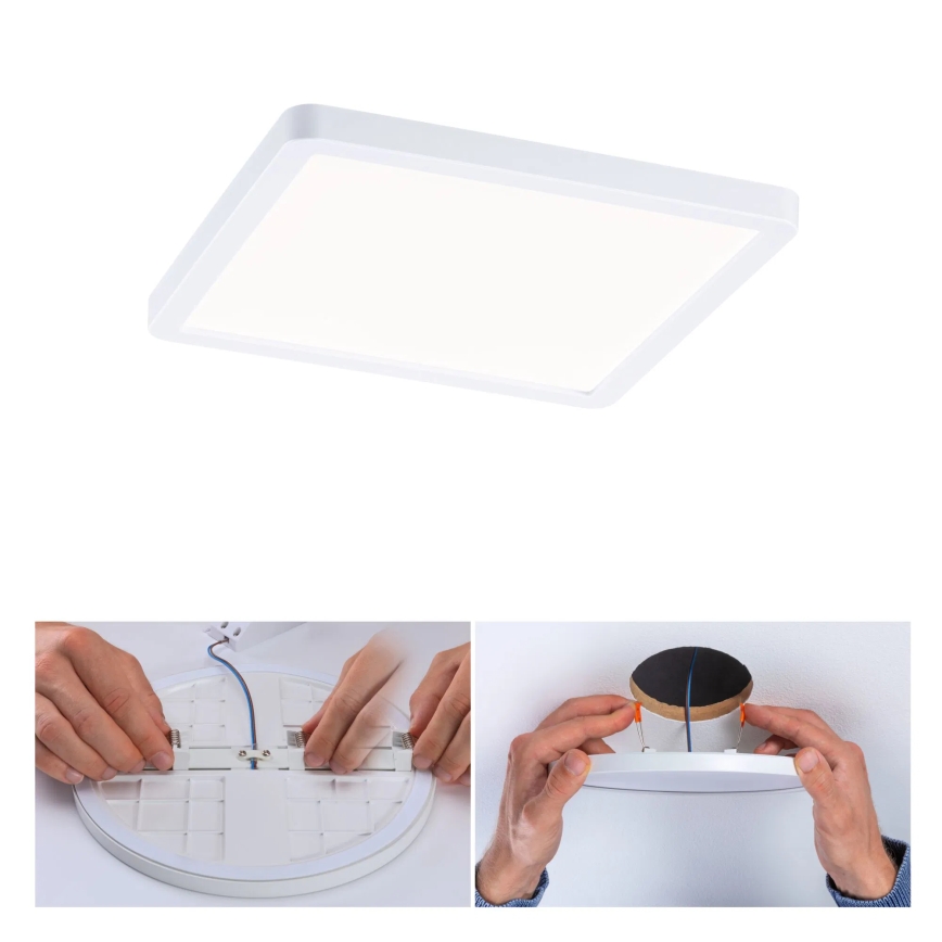 Paulmann 93059 - LED/13W IP44 Ściemnialna wpuszczana oprawa sufitowa do łazienki AREO 230V 17,5x17,5 cm biała