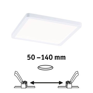 Paulmann 93059 - LED/13W IP44 Ściemnialna wpuszczana oprawa sufitowa do łazienki AREO 230V 17,5x17,5 cm biała