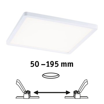 Paulmann 93060 - LED/16W IP44 ściemnialna wpuszczana oprawa łazienkowa AREO 230V 23x23 cm biała