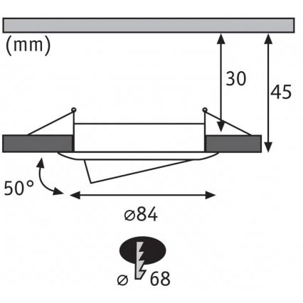 Paulmann 93080 - ZESTAW 3xLED/6W IP23 Regulowane natynkowe oświetlenie łazienkowe COIN 230V