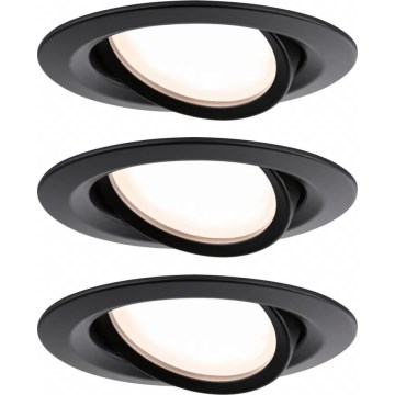 Paulmann 93080 - ZESTAW 3xLED/6W IP23 Regulowane natynkowe oświetlenie łazienkowe COIN 230V