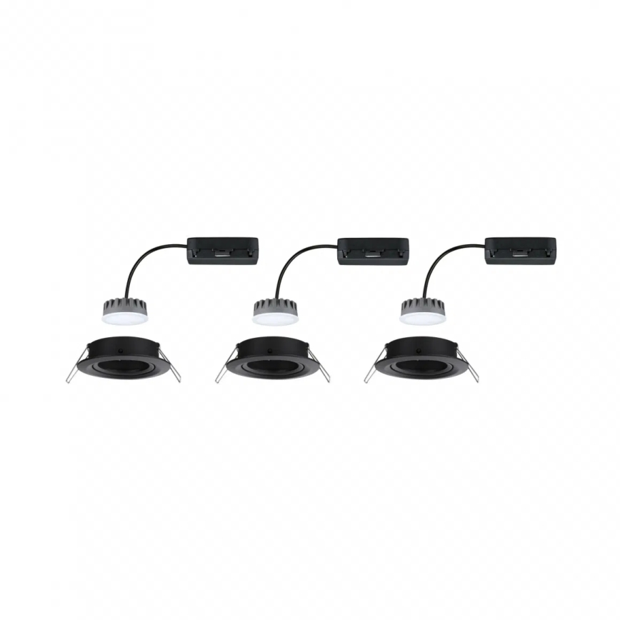 Paulmann 93080 - ZESTAW 3xLED/6W IP23 Ściemnialna łazienkowa oprawa wpuszczana COIN 230V