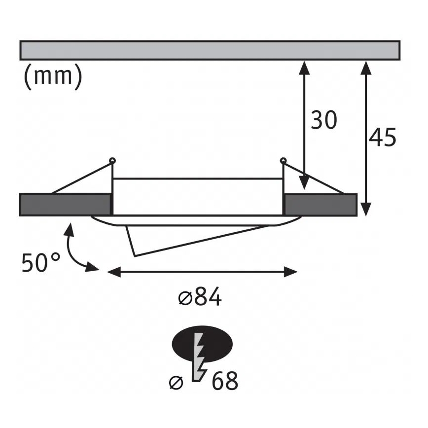 Paulmann 93080 - ZESTAW 3xLED/6W IP23 Ściemnialna łazienkowa oprawa wpuszczana COIN 230V