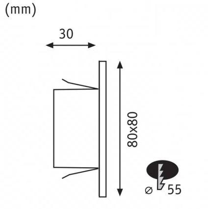 Paulmann 93093 - LED/1,2W Oświetlenie schodowe EDGE 230V