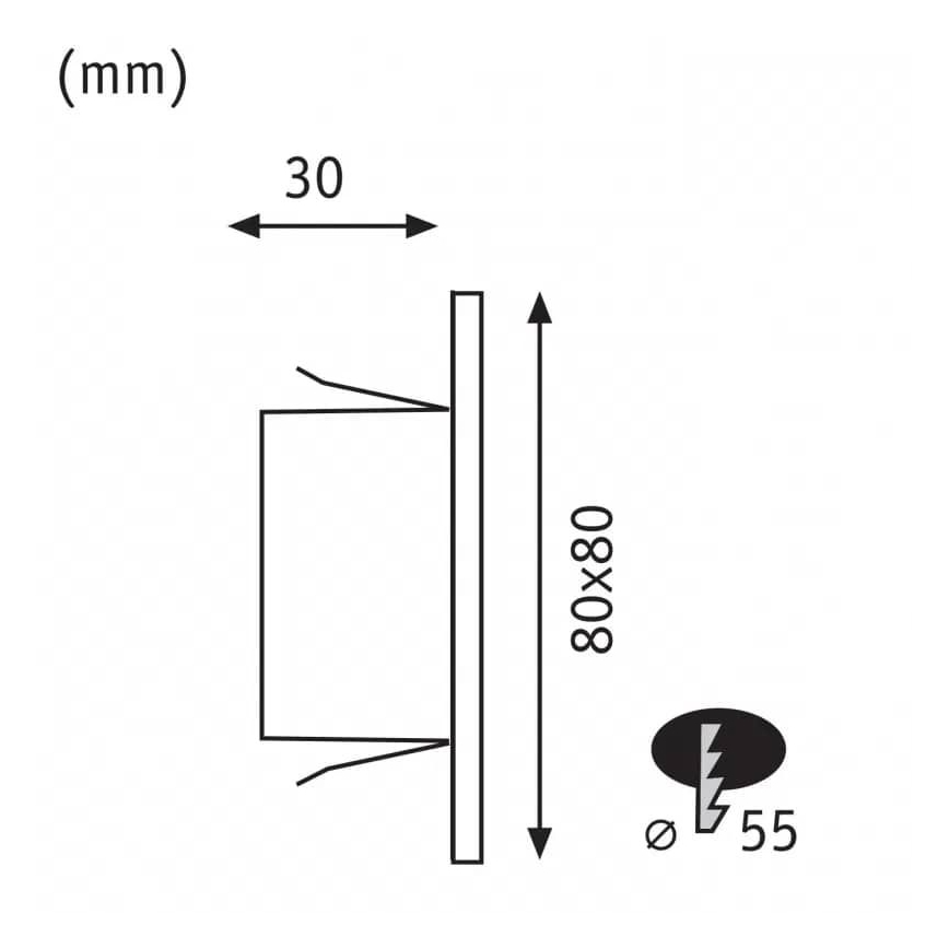 Paulmann 93093 - LED/1,2W Oświetlenie schodowe EDGE 230V