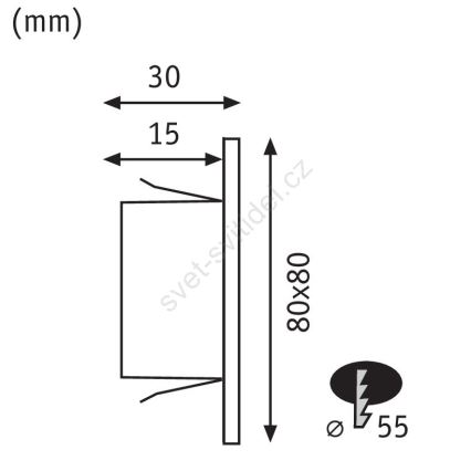 Paulmann 93094 - LED/1,2W Oświetlenie schodowe EDGE 230V