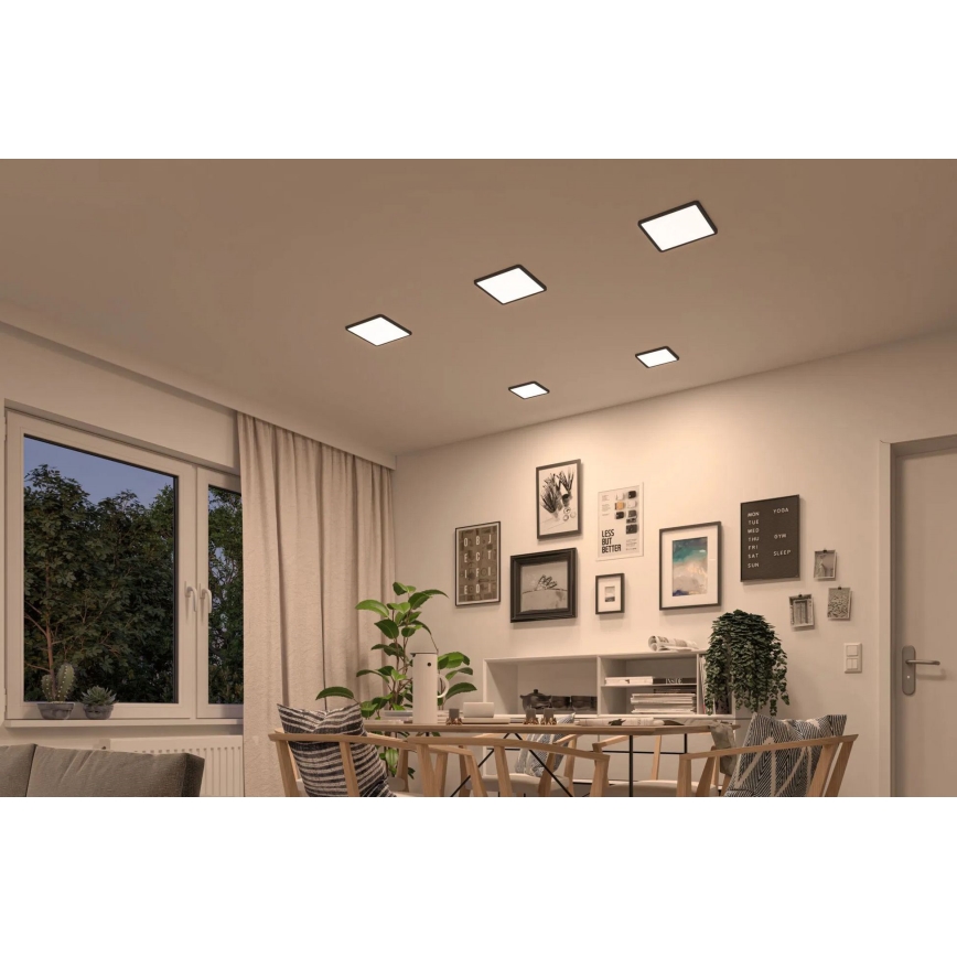 Paulmann 93101 - LED/13W IP44 Oprawa wpuszczana do łazienki AREO 230V 2000/3000/4000K 17,5x17,5 cm czarna