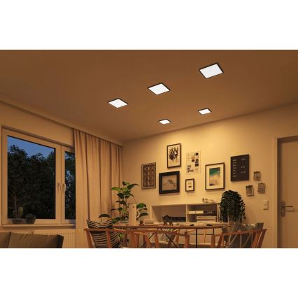 Paulmann 93101 - LED/13W IP44 Oprawa wpuszczana do łazienki AREO 230V 2000/3000/4000K 17,5x17,5 cm czarna