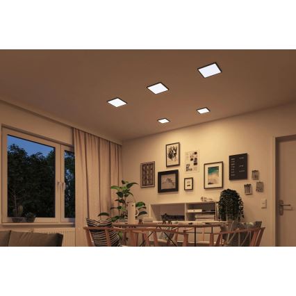 Paulmann 93101 - LED/13W IP44 Oprawa wpuszczana do łazienki AREO 230V 2000/3000/4000K 17,5x17,5 cm czarna