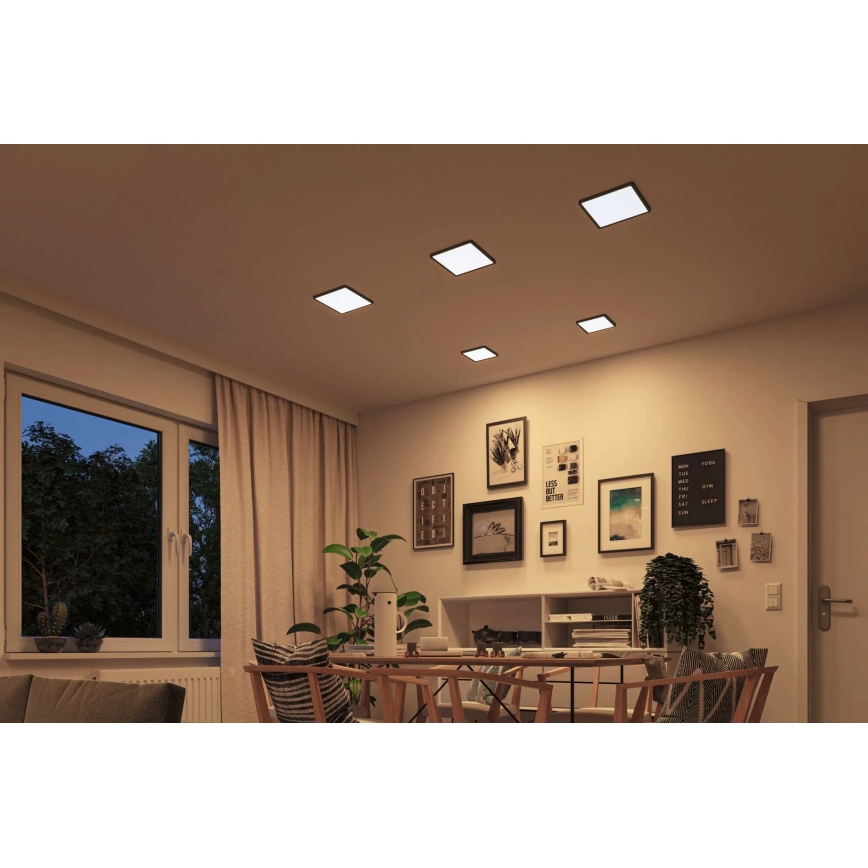 Paulmann 93101 - LED/13W IP44 Oprawa wpuszczana do łazienki AREO 230V 2000/3000/4000K 17,5x17,5 cm czarna