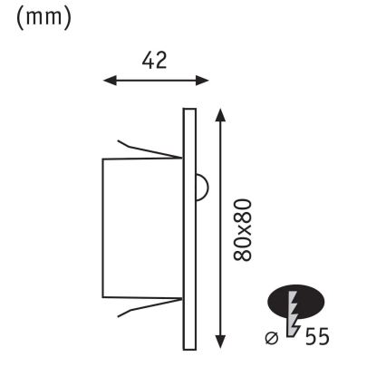 Paulmann 93133 - LED/1,2W Oświetlenie schodowe z czujnikiem EDGE 230V białe
