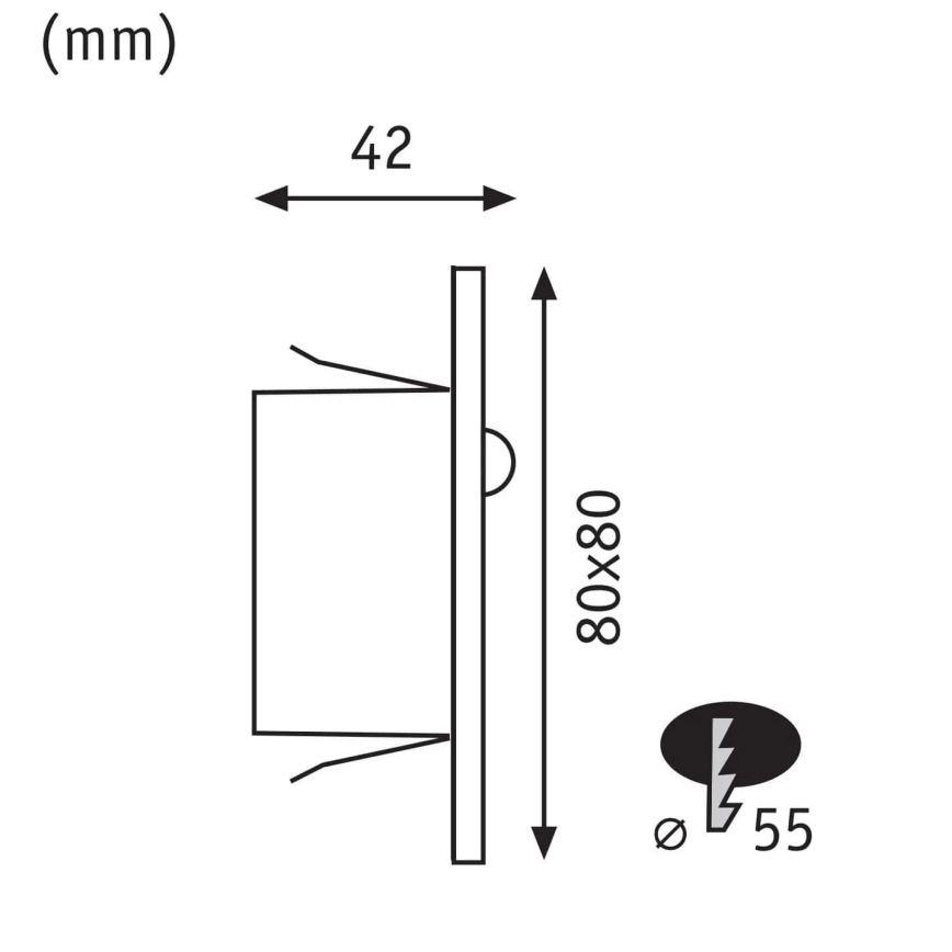 Paulmann 93133 - LED/1,2W Oświetlenie schodowe z czujnikiem EDGE 230V białe