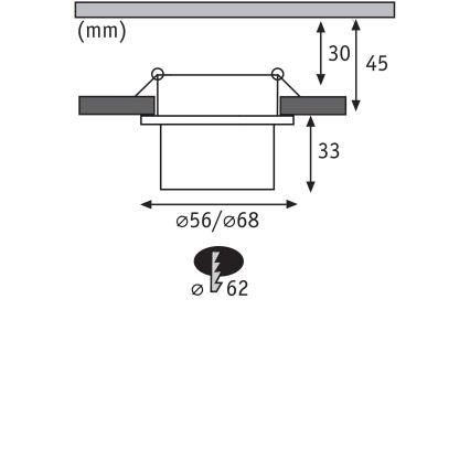 Paulmann 93383 - ZESTAW 3xLED/6W IP44 Ściemnialna łazienkowa oprawa wpuszczana GIL 230V