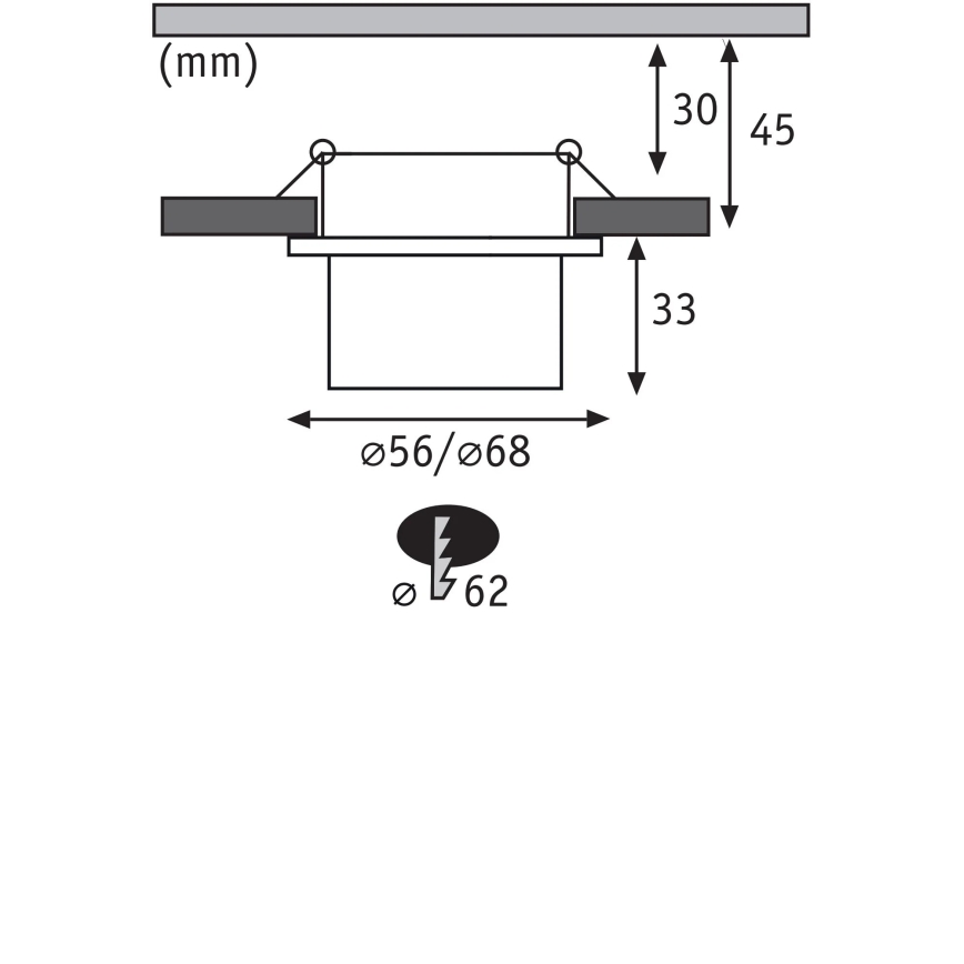 Paulmann 93383 - ZESTAW 3xLED/6W IP44 Ściemnialna łazienkowa oprawa wpuszczana GIL 230V
