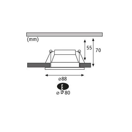 Paulmann 93402 - ZESTAW 3xLED/6W IP44 Ściemnialna łazienkowa oprawa wpuszczana COLE 230V