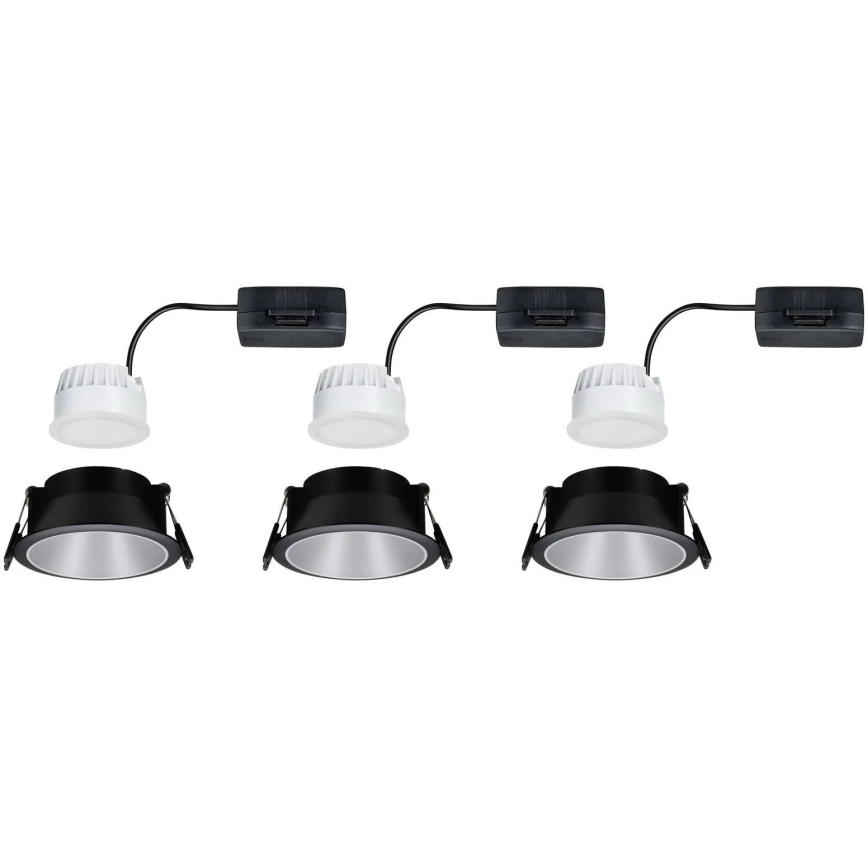 Paulmann 93408 - ZESTAW 3xLED/6,5W IP44 Ściemnialne wpuszczane oświetlenie łazienkowe COLE 230V
