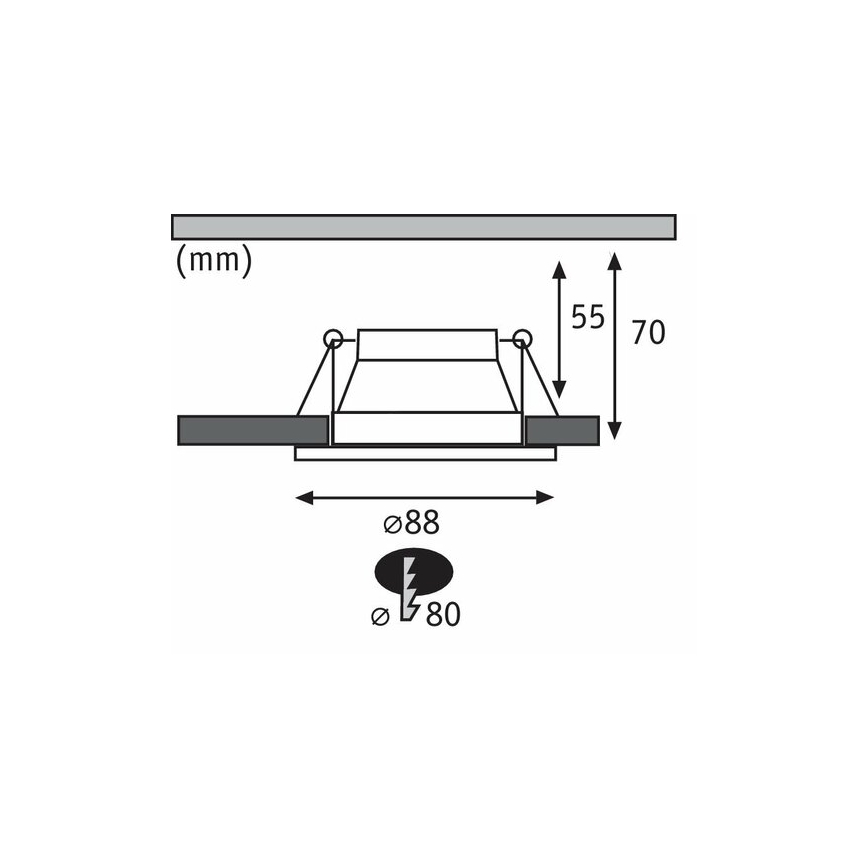 Paulmann 93408 - ZESTAW 3xLED/6,5W IP44 Ściemnialne wpuszczane oświetlenie łazienkowe COLE 230V