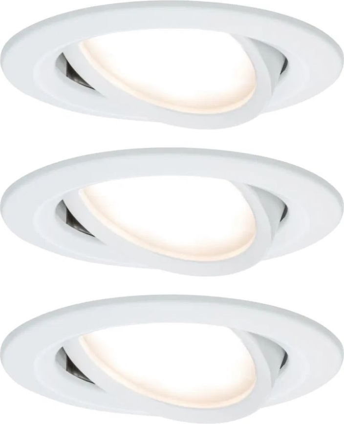 Paulmann 93485 - ZESTAW 3xLED/6W IP23 Ściemnialna łazienkowa oprawa wpuszczana NOVA 230V