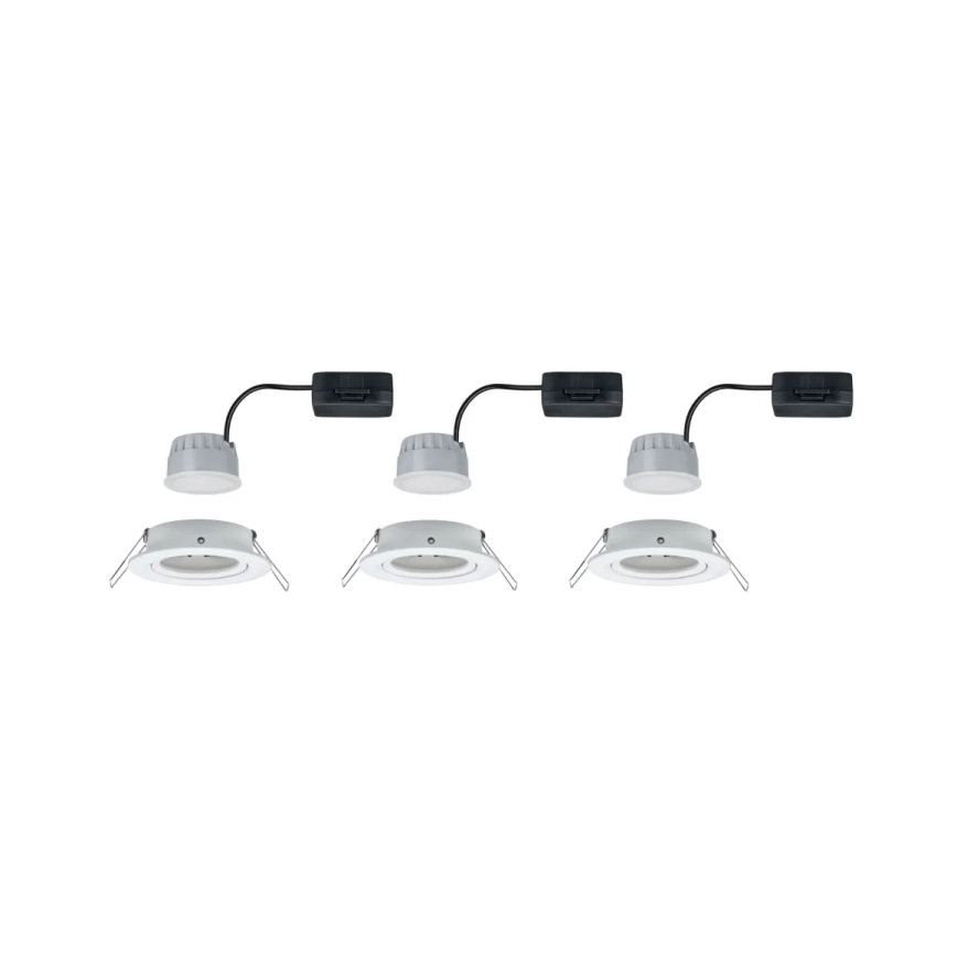 Paulmann 93485 - ZESTAW 3xLED/6W IP23 Ściemnialna łazienkowa oprawa wpuszczana NOVA 230V