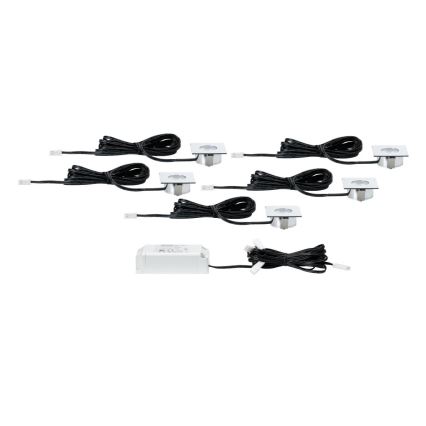 Paulmann 93550 - SET 5x LED/1W Oświetlenie szafy MICRO LINE MINI 230V