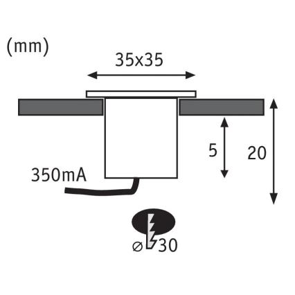 Paulmann 93550 - SET 5x LED/1W Oświetlenie szafy MICRO LINE MINI 230V