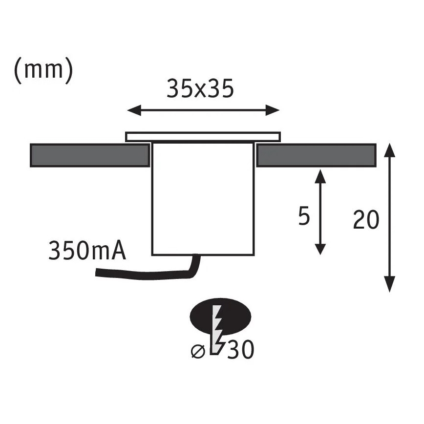 Paulmann 93550 - SET 5x LED/1W Oświetlenie szafy MICRO LINE MINI 230V
