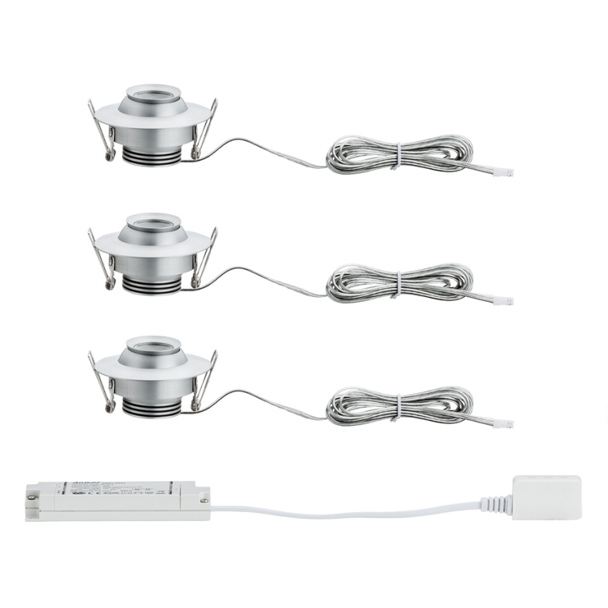 Paulmann 93579 - ZESTAW 3xLED Oprawa wpuszczana 3xLED/3,8W/230/12V
