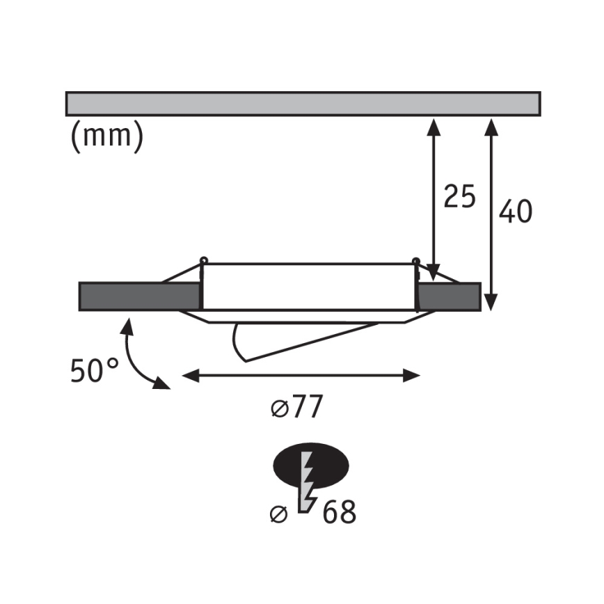 Paulmann 93579 - ZESTAW 3xLED Oprawa wpuszczana 3xLED/3,8W/230/12V
