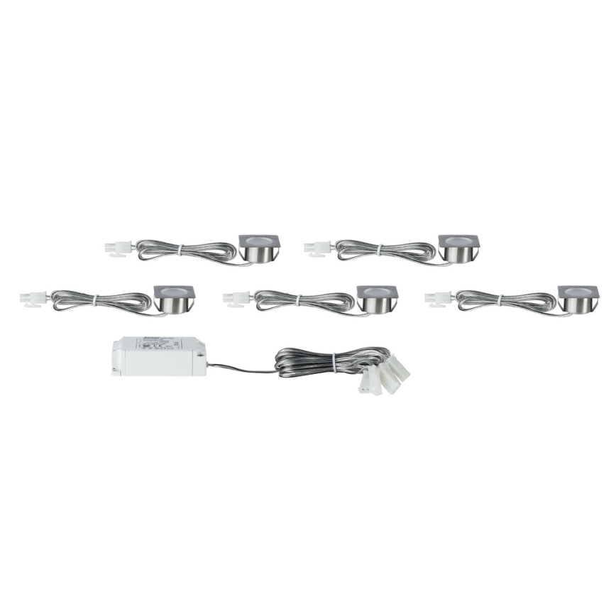 Paulmann 93587 - ZESTAW 5x LED Oprawa wpuszczana 5xLED/0,4W/12V/230V 2700K