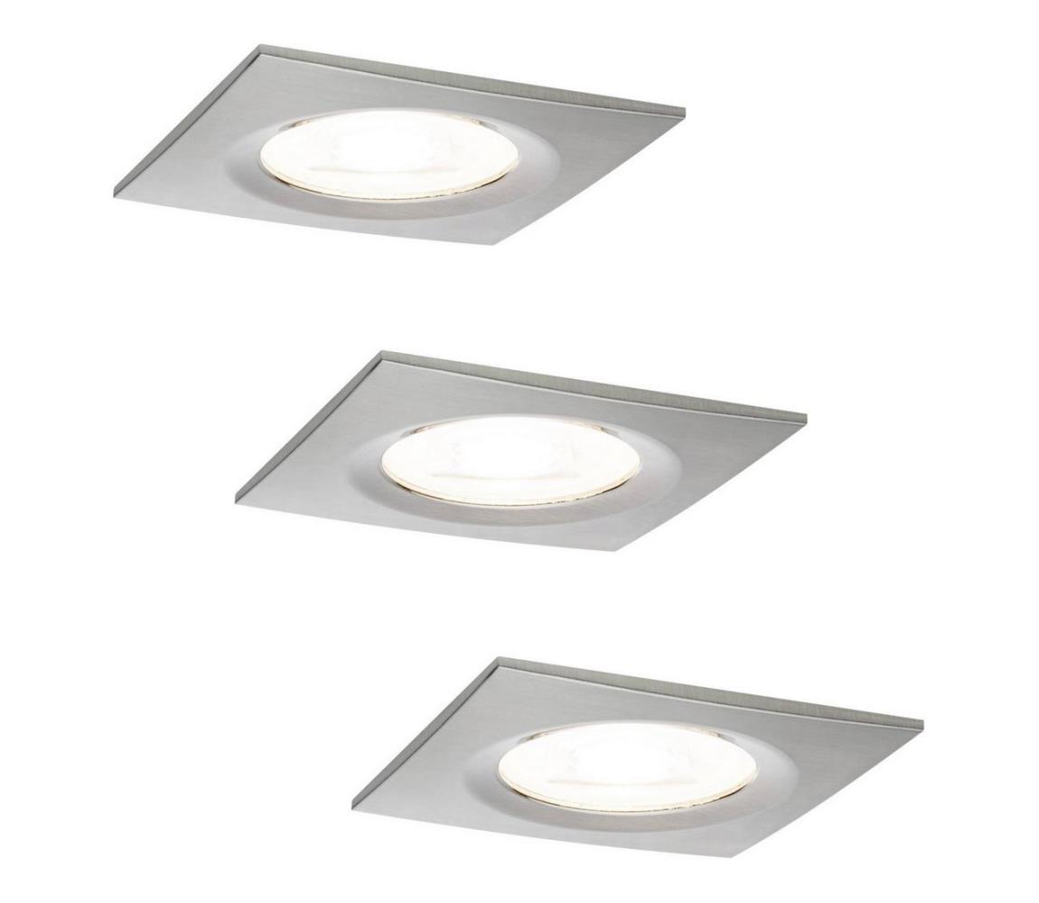 Paulmann 93615 - ZESTAW 3x LED/7W IP44 Ściemnialna łazienkowa oprawa wpuszczana