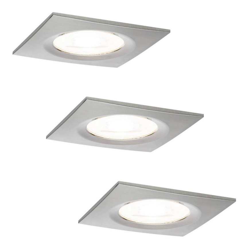 Paulmann 93615 - ZESTAW 3x LED/7W IP44 Ściemnialna łazienkowa oprawa wpuszczana 230V