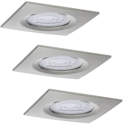 Paulmann 93615 - ZESTAW 3x LED/7W IP44 Ściemnialna łazienkowa oprawa wpuszczana 230V