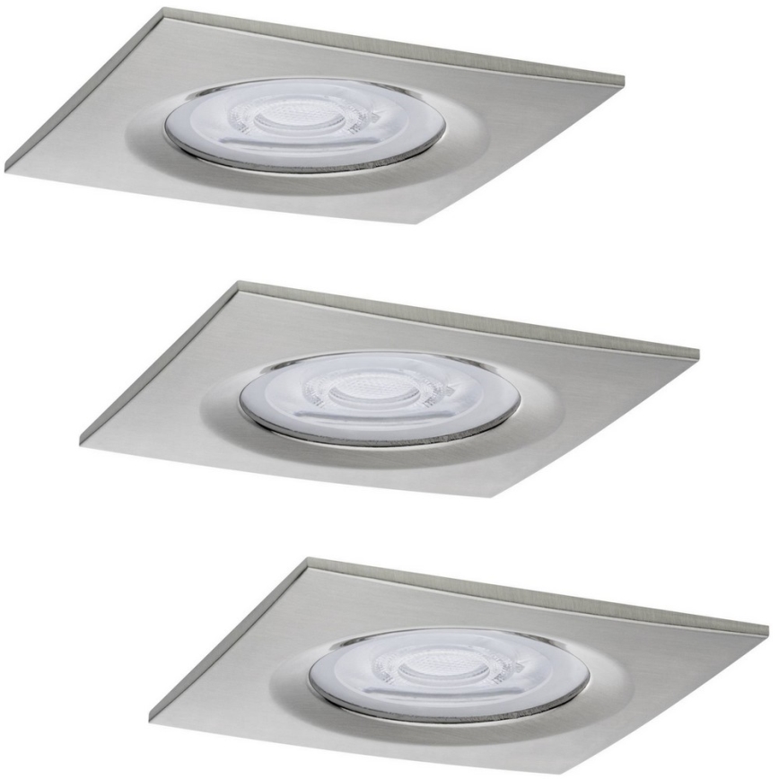 Paulmann 93615 - ZESTAW 3x LED/7W IP44 Ściemnialna łazienkowa oprawa wpuszczana 230V
