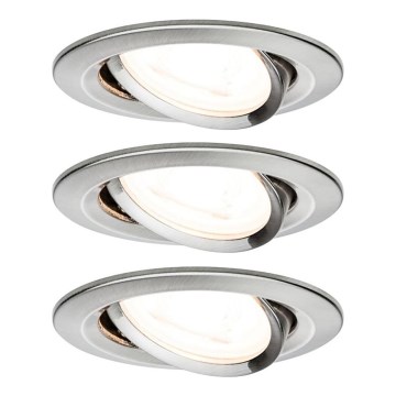 Paulmann 93652 - ZESTAW 3x LED GU10/6,1W IP23 Łazienkowa oprawa wpuszczana 230V
