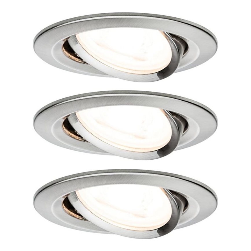 Paulmann 93652 - ZESTAW 3x LED GU10/6,1W IP23 Łazienkowa oprawa wpuszczana 230V