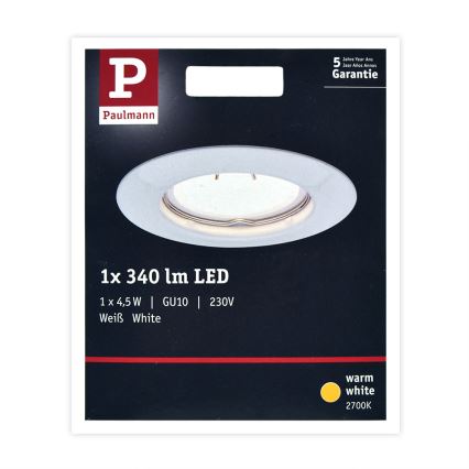 Paulmann 93658 - LED-GU10/4,5W Oprawa wpuszczana 230V