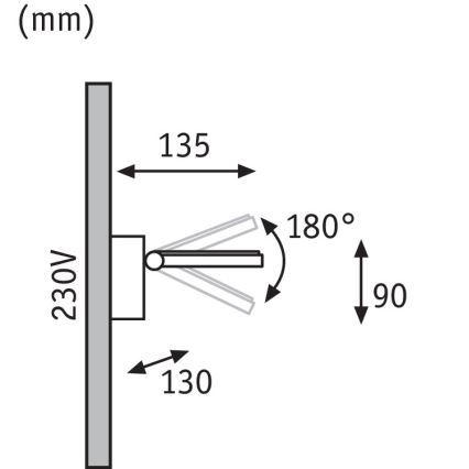 Paulmann 93781 - LED/7,2W IP44 Kinkiet łazienkowy SPECIAL LINE 230V